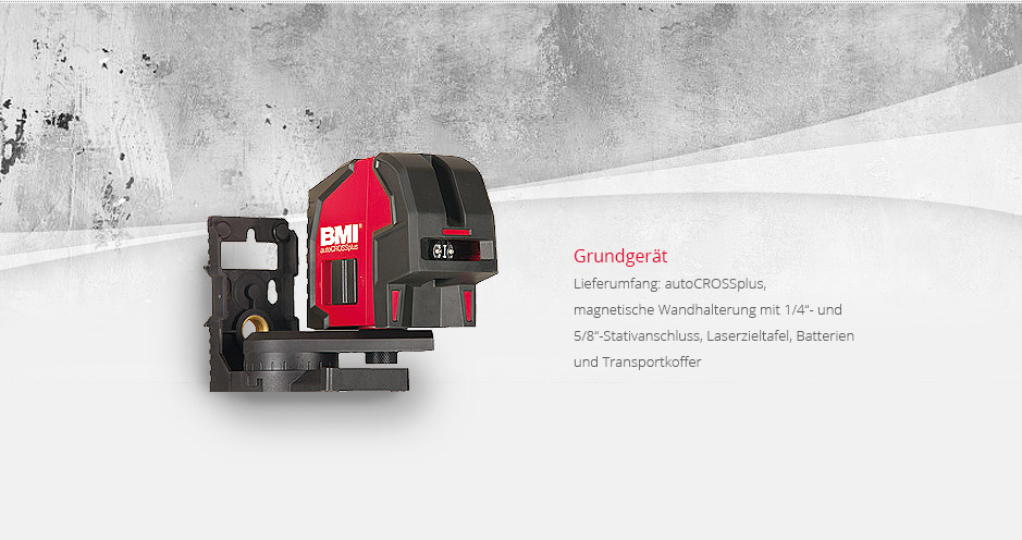 aautoCROSSplus, magnetische Wandhalterung mit 1/4“- und 5/8“-Stativanschluss, Laserzieltafel, Batterien und Transportkoffer